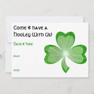Convites Shamrock Dia de São Patrício Hooley convidado bran