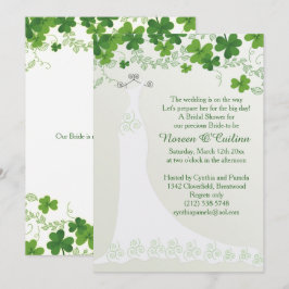 Convites Shamrock irlandês, Chá de panela de vestido de noi