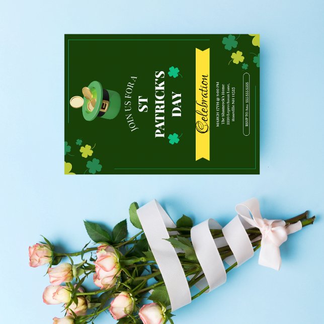 Convites "Shamrocks & Shenanigans: Uma Rua. Dia de Patrick (Criador carregado)