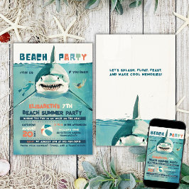 Convites Shark Summer Beach Party