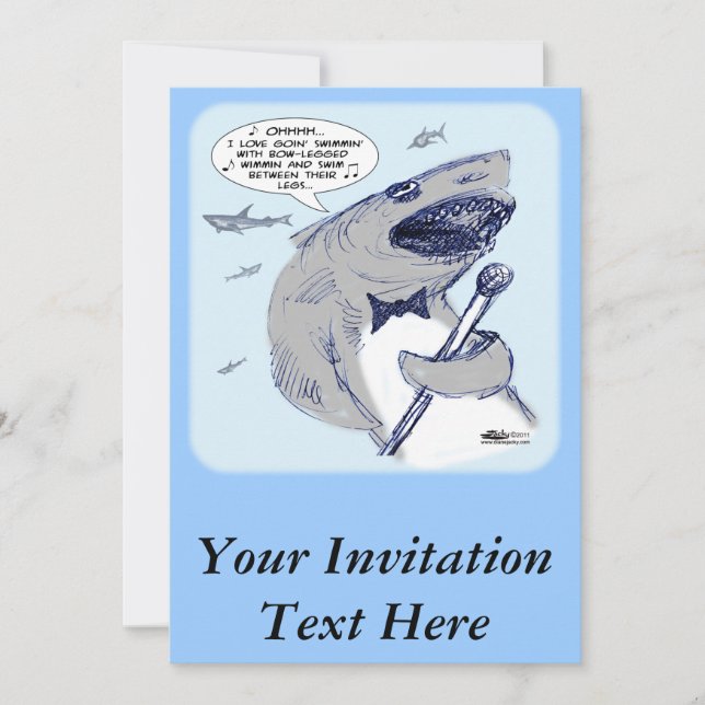 Convites Sharkey Finatra Swimmin' (Frente)