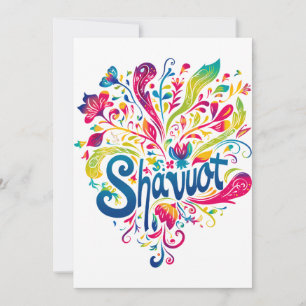 Convites Shavuot - Celebração Colorida de Shavuot