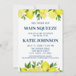 Convites She Found Her Main Squeeze Bridal Shower Invite