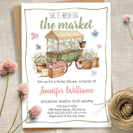 Convites She Is Fresh Off The Market Bridal Shower