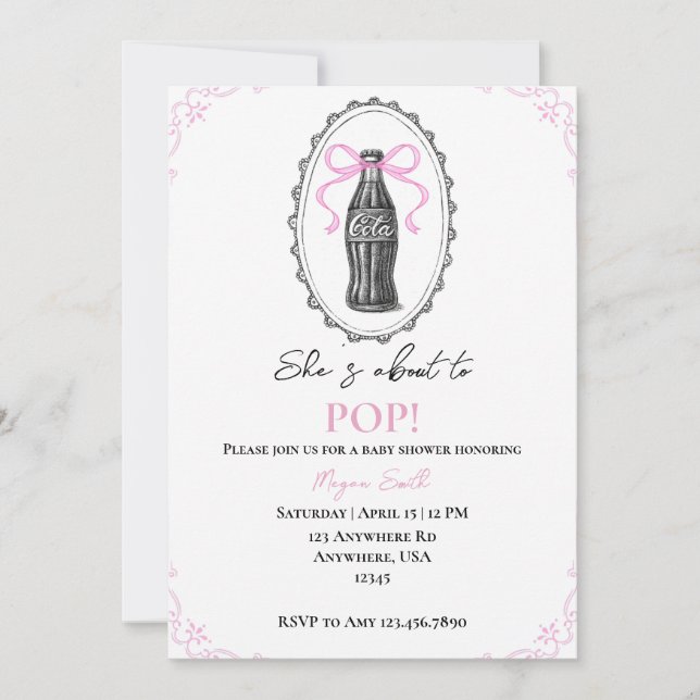 Convites She’s About To POP! (Frente)