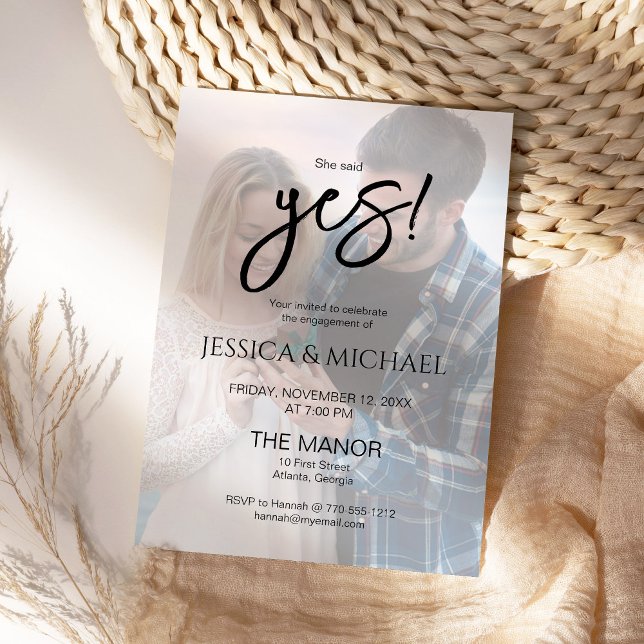 Convites She Said Yes! Photo Engagement Party  (Criador carregado)