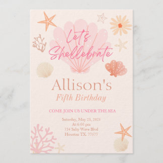 Convites Shell Birthday Invitation 