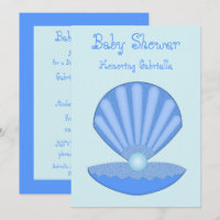 Shell de Ostra Blue Baby Boy e Chá de fraldas de p