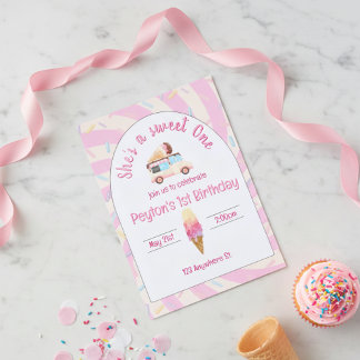 Convites She's a sweet one! first birthday invitation