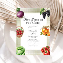 She's Fresh Off The Market Gingham Bridal Shower