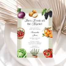 She's Fresh Off The Market Gingham Bridal Shower