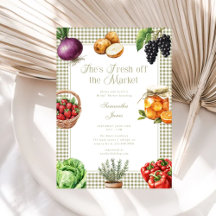 She's Fresh Off The Market Gingham Bridal Shower