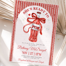 Convites She's Ready To Pop Baby shower