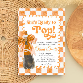 Convites She's Ready to Pop Baby Shower Invitation