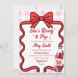 Convites She's Ready to Pop Soda Baby Shower Invitation