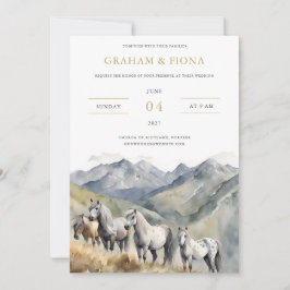 Convites Shetland Pony Watercolor Invitation