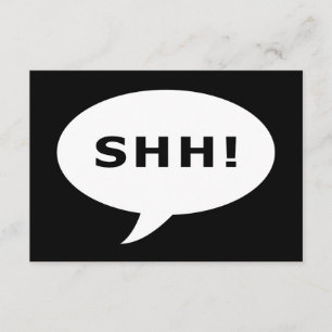 Convites SHH! bolha de fala