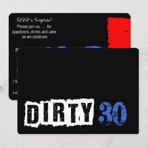 Convites SHHH É uma festa surpresa de aniversário de 30 a