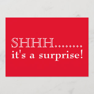 Convites Shhh.. É uma surpresa da 50ª festa de aniversário