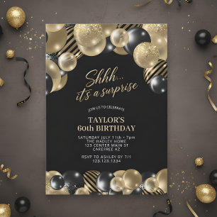 Convites Shhh é uma Surpresa de Aniversário de 60 anos