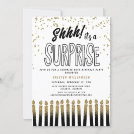 Convites Shhh! É uma vela de aniversário de 50º aniversário