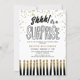 Convites Shhh! É uma vela de aniversário do 60º aniversário