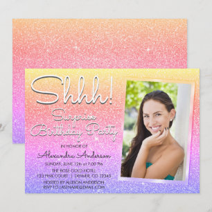 Convites Shhh! Foto da Festa de aniversário do Rainbow Sur