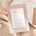 Convites Shhh surpresa rosa dourado glitter chic Sweet 16<br><div class="desc">Shhh... é uma surpresa... Um moderno, bonito, chic e elegante chá de ouro brilhante rosa com um bloco cor rosa parelha cor-de-rosa Sweet 16 convite de aniversário com padrão rosa ouro ombre desaparecendo em um fundo cor-de-rosa com um elegante quadro dourado perfeito para uma princesa Doce, perfeito para ela, a...</div>
