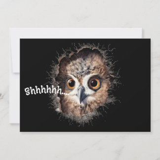 Convites Shhh Surprise Party Invite | Owl & Monkey