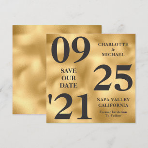 Convites Shimmer Metálico Elegante Dourado Moderno Salva A