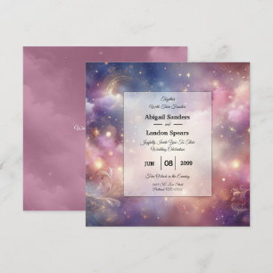 Convites Shimmering Celestial Stardust Skies Casamento