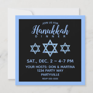 Convites Shinny Star do Hanukkah de David