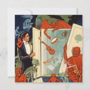 Convites Show de Mágica do Grande Carter Mágico Vintage