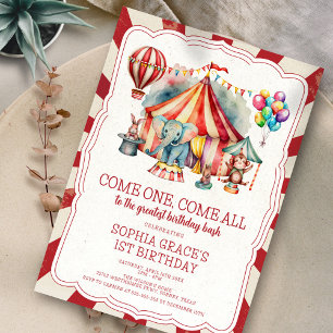 Convites Show do Circo Carnaval Orçamentário e Animais de A