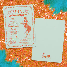 Convites Showgirl Final Showstopper Bachelorette Invitation