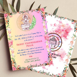 Convites Shree Vishwakarma Pooja Floral remains the same as