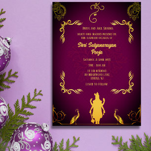 Convites Shri Satyanarayan Pooja Hindu