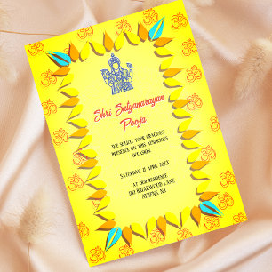 Convites Shri Satyanarayan Pooja Indiano