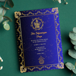 Convites Shri Satyanarayan Pooja Minimamente Hindu Indiano