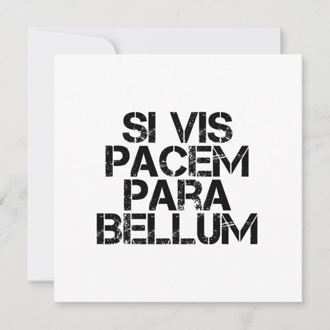 Convites Si Vis Pacem Para Bellum (Frente)