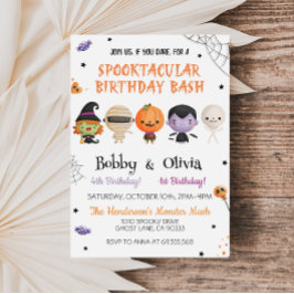 Convites Sibeen Halloween Birthday Spooktacular Bash