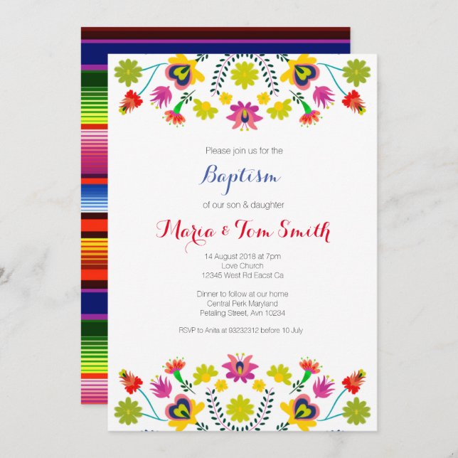 Convites Siblings Christening Baptism Invent Boy (Frente/Verso)