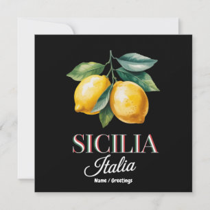 Convites Sicília Itália Orgulhosos Limões Italianos Frescos