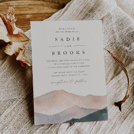 Convites Sierra Dusk | Desert Sunset Mountain Wedding