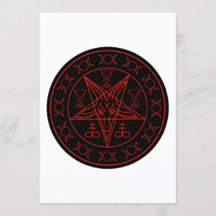 Convites Sigil da lua tripla de Baphomet e sigil do lucifer