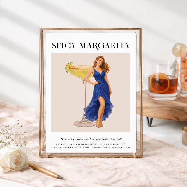 Convites Signature Cocktail | Sagittarius Zodiac Birthday (Criador carregado)