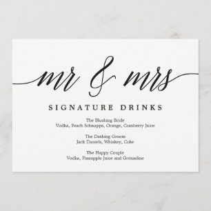 Convites Signature Drinks - Script Moderno
