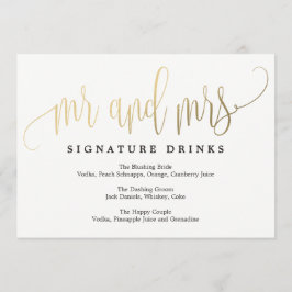 Convites Signature Drinks Sign - Linda Caligrafia