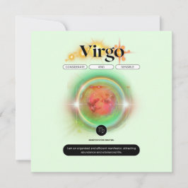 Convites Signo Moderno de Virgem Cota Elemento Terra