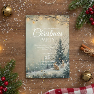 Convites Silent Watch in the Winter Holiday Invitation Card